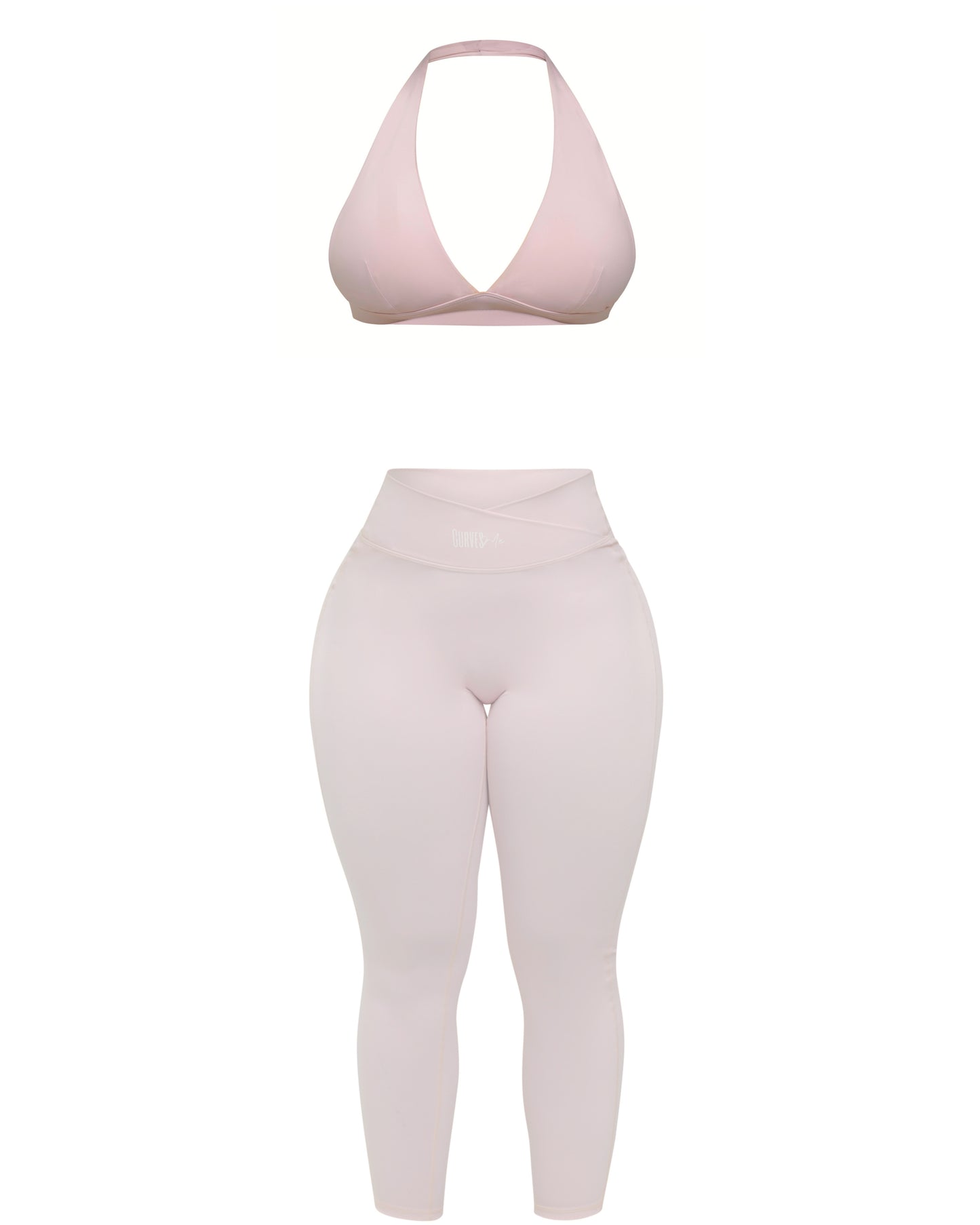 HALTER BRA SET (PINK)